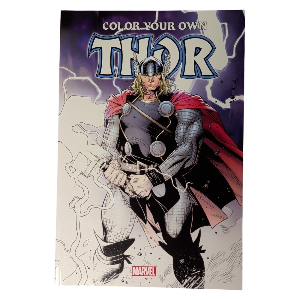 Color Your Own Thor Not Colored In Coloring Book Like New Condition 2017 Marvel